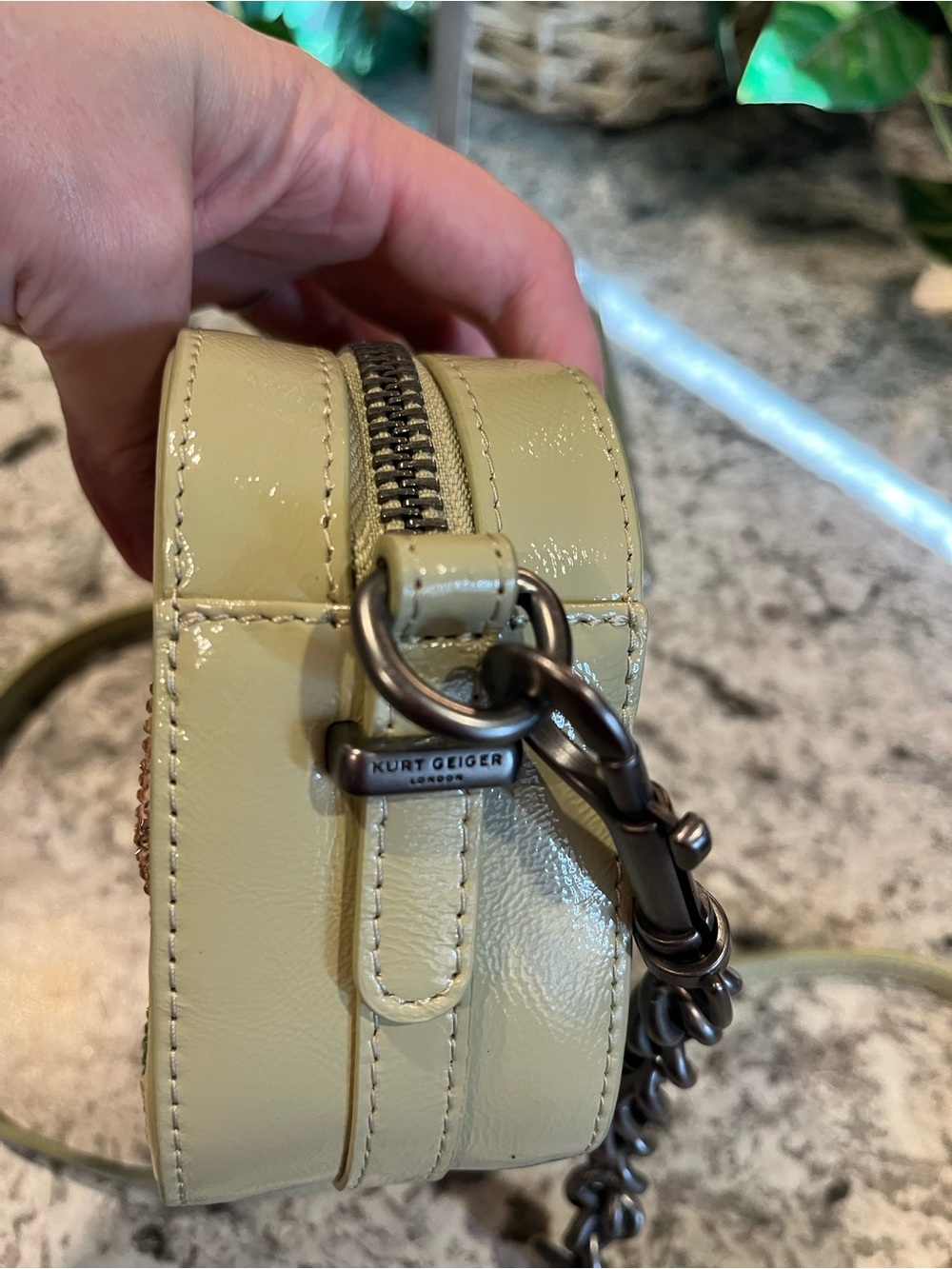 Kurt Geiger Crystal Butterfly Leather Crossbody Camera Bag - Picture 11 of 13